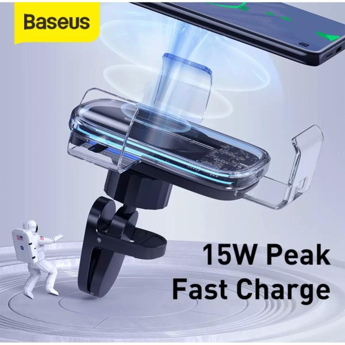 Jual BASEUS Explore Wireless Charger Gravity Car Mount 15W Transparan