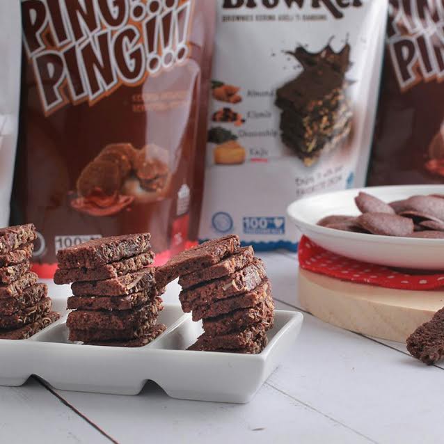 

Keripik Brownies | Kripik Brownis Berkeping Keping