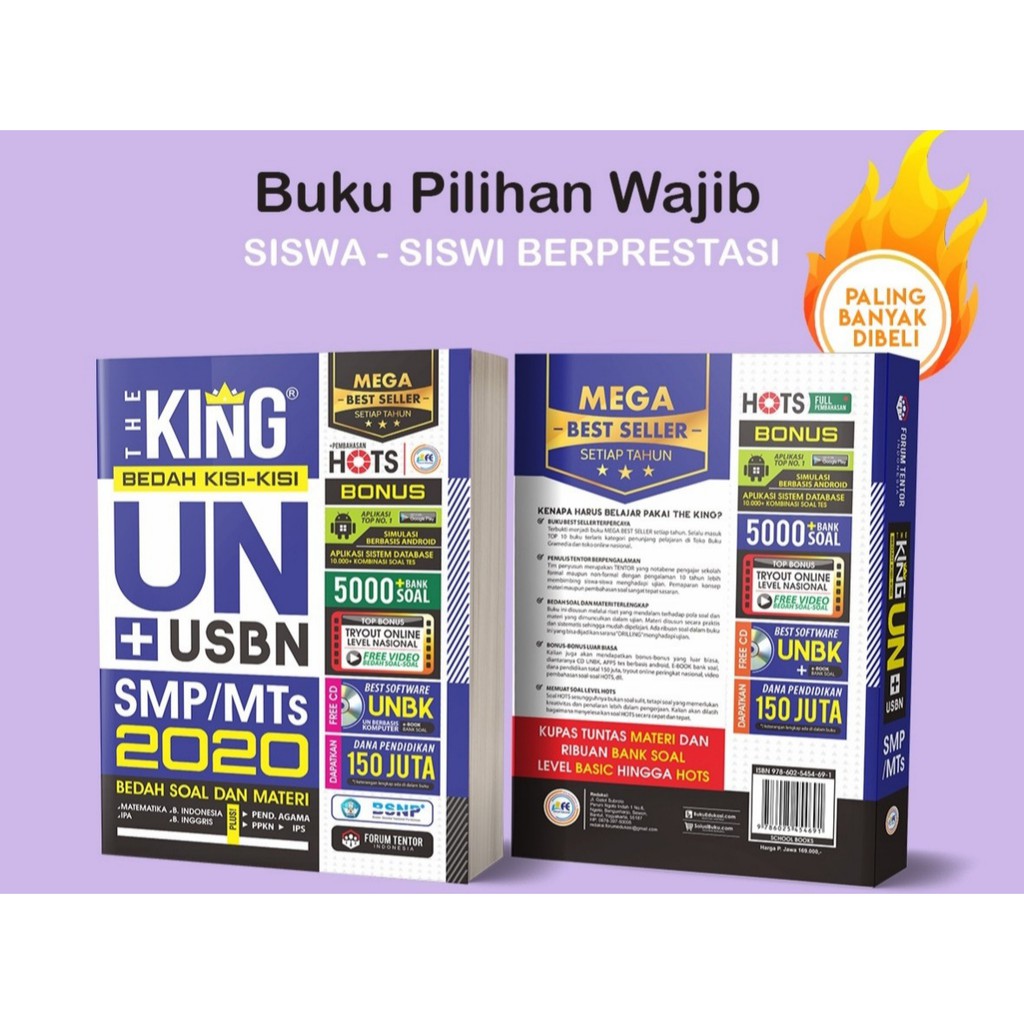 Sl The King Bedah Kisi Kisi Un Usbn Smp Mts 2020 Shopee Indonesia