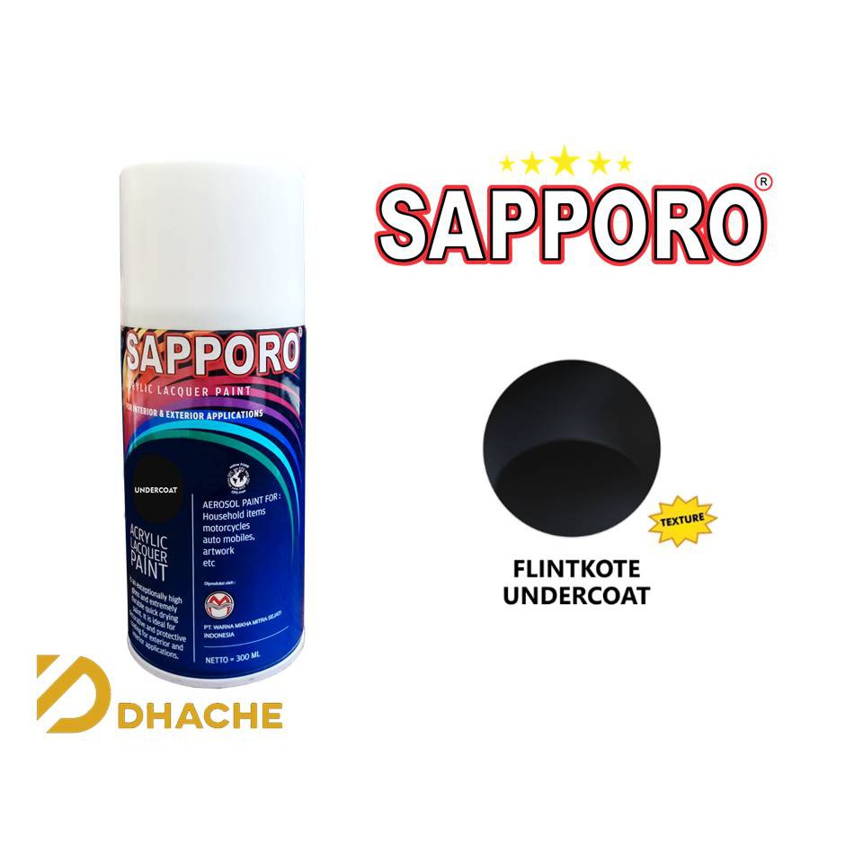 Sapporo UnderCoat Black Cat Semprot Saporo Paint Under Coat Epoxy Dasar