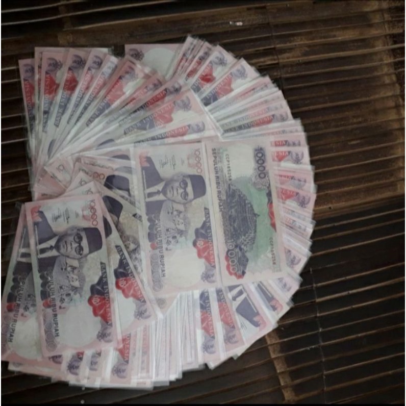 uang kuno 10000 hamengku buwono 1992 asli