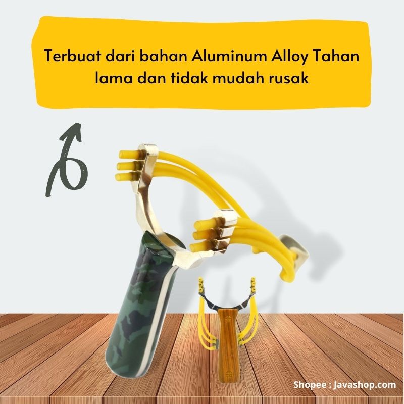 Ketapel Berburu Aluminium Kuat &amp; Berkualitas Lengkap Dengan Karet