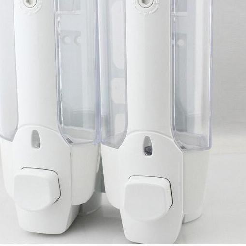 ☂ Dispenser Sabun Cair dan Shampo 2 Tabung Touch Soap Dispenser Keylock ◌