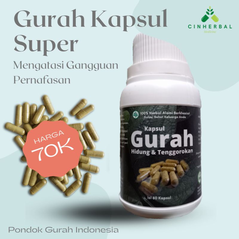 KAPSUL GURAH HIDUNG / SUARA / LENDIR /TENGGOROKAN / THT