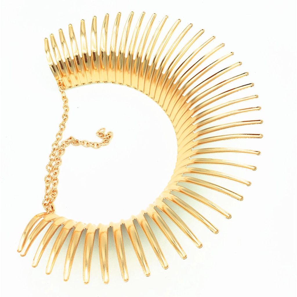 Hu Hu Hu Hu Hu Alat Bantu Pasang Kacamata♡ Kalung Choker Bentuk Geometri Bahan Metal Tahan Lama Untuk Wanita