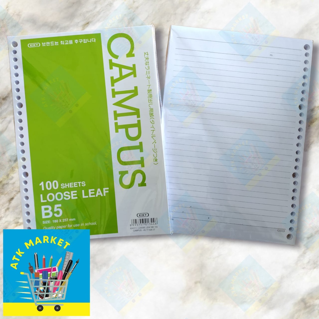 

Kertas Loose leaf / Kertas Binder B5 " Garis " 100 lembar
