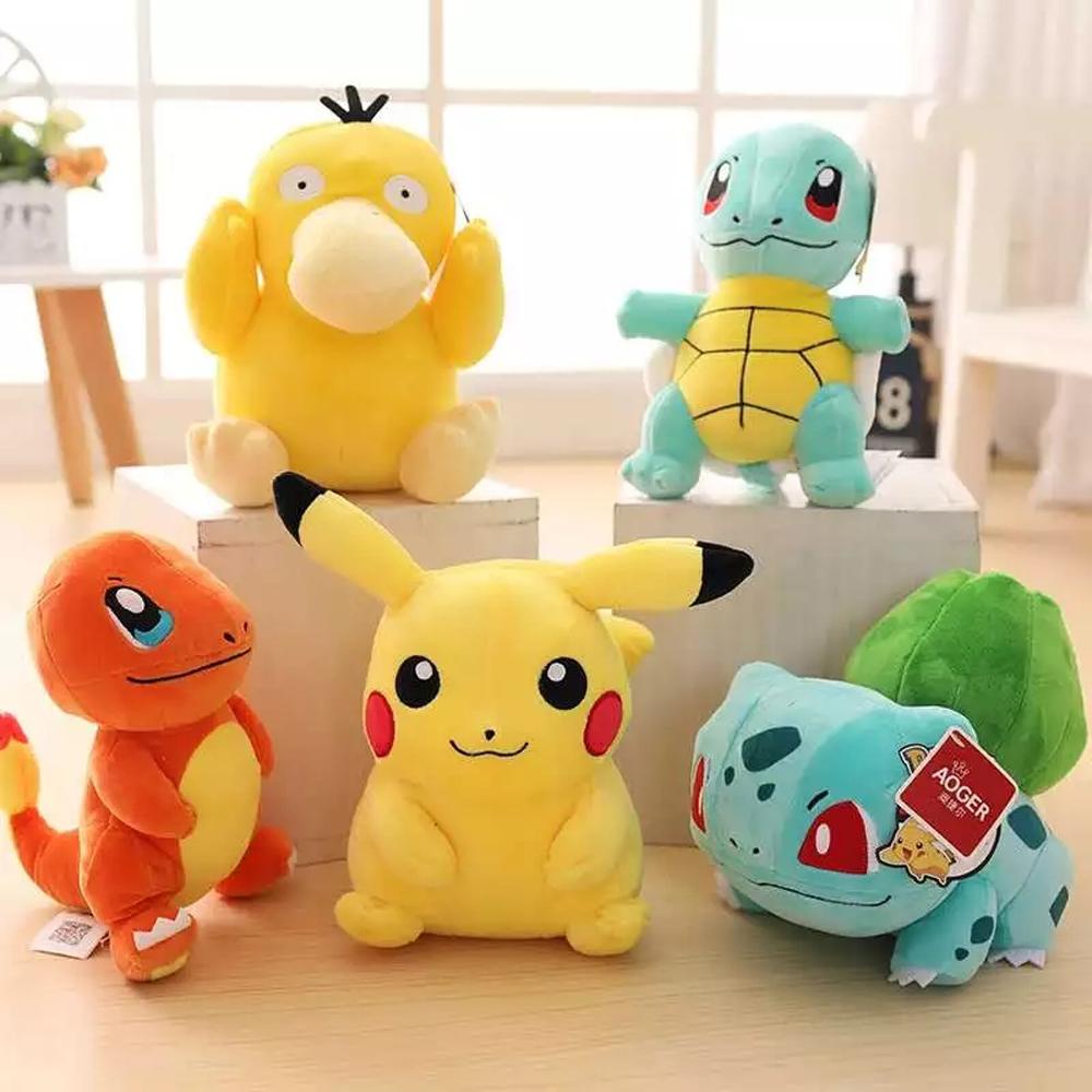 Lanfy Pokemon Plush Boneka Hadiah Anime pokemoned Jigglypuff Charmander Peluche Boneka Mainan