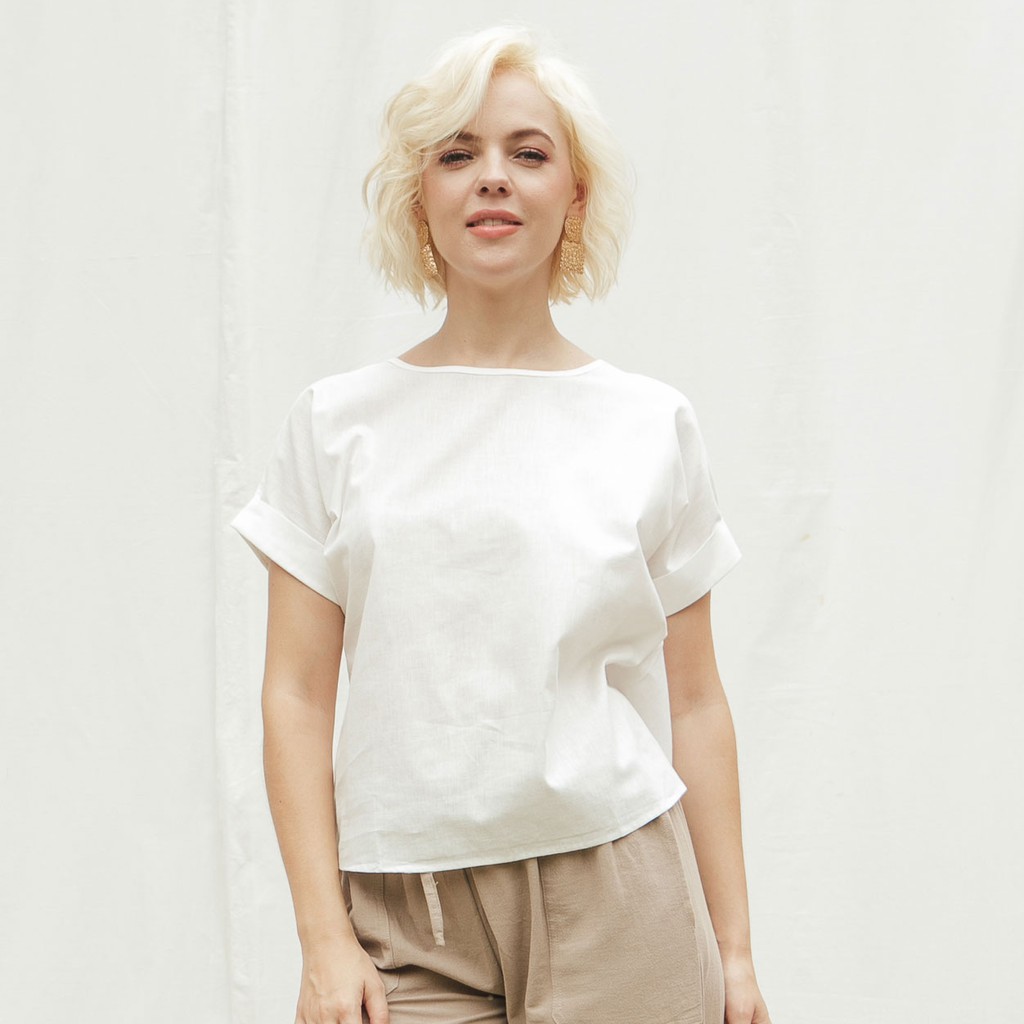 Beatrice Clothing Savy Blouse - Blouse Wanita-White