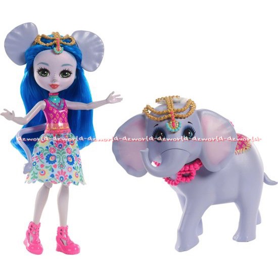 Enchantimals Ekaterina Elephant &amp; Antic Enchatimal Doll Mainan Boneka Dengan Gajah