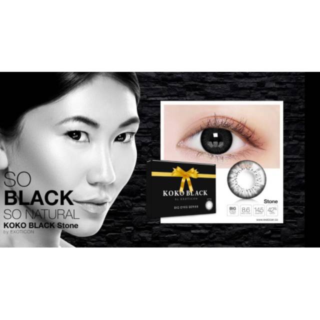 Softlens X2 KOKO BLACK 14,5 MM Normal By X2 Exoticon / Soflen Koko Black / Koko Black By Exoticon / Softlens Koko Black Big Eyes