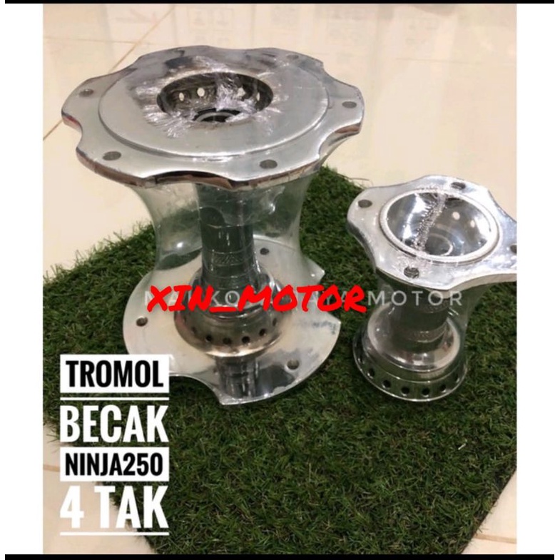 Tromol Becak Corong Belimbing Ninja 250// Tromol Ninja 4TAK Sepasang Depan Belakang