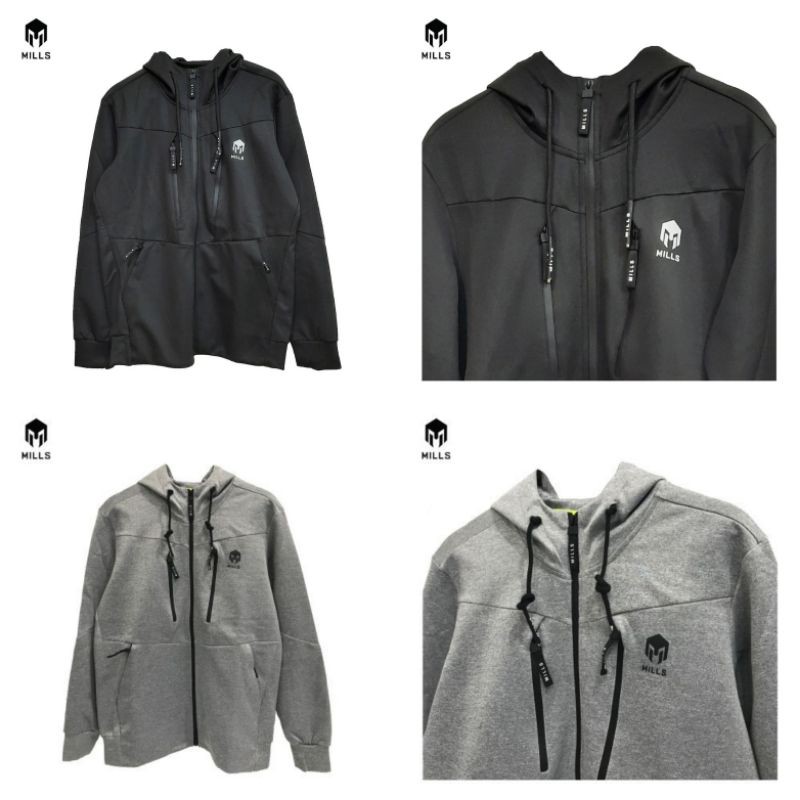 Jaket Olahraga Pria Mills Thunder 2.0 Code 8010, Casual Sporty Jacket tersedia 2 Pilihan Warna (Blac