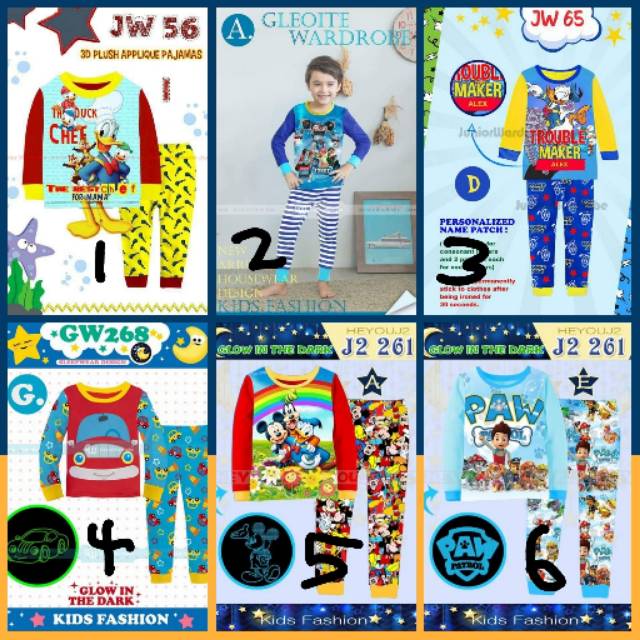 PIYAMA ANAK JW 56 / JW 65 / GW 267/ GW 268 / J2