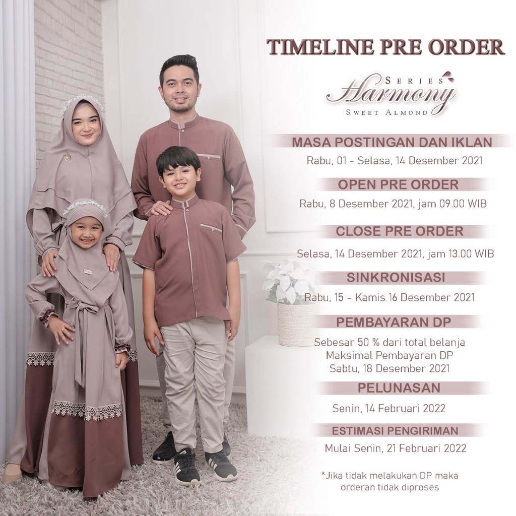 PO HARMONY SERIES BY SALVINA HIJAB, SARIMBIT LEBARAN, GAMIS COUPLE