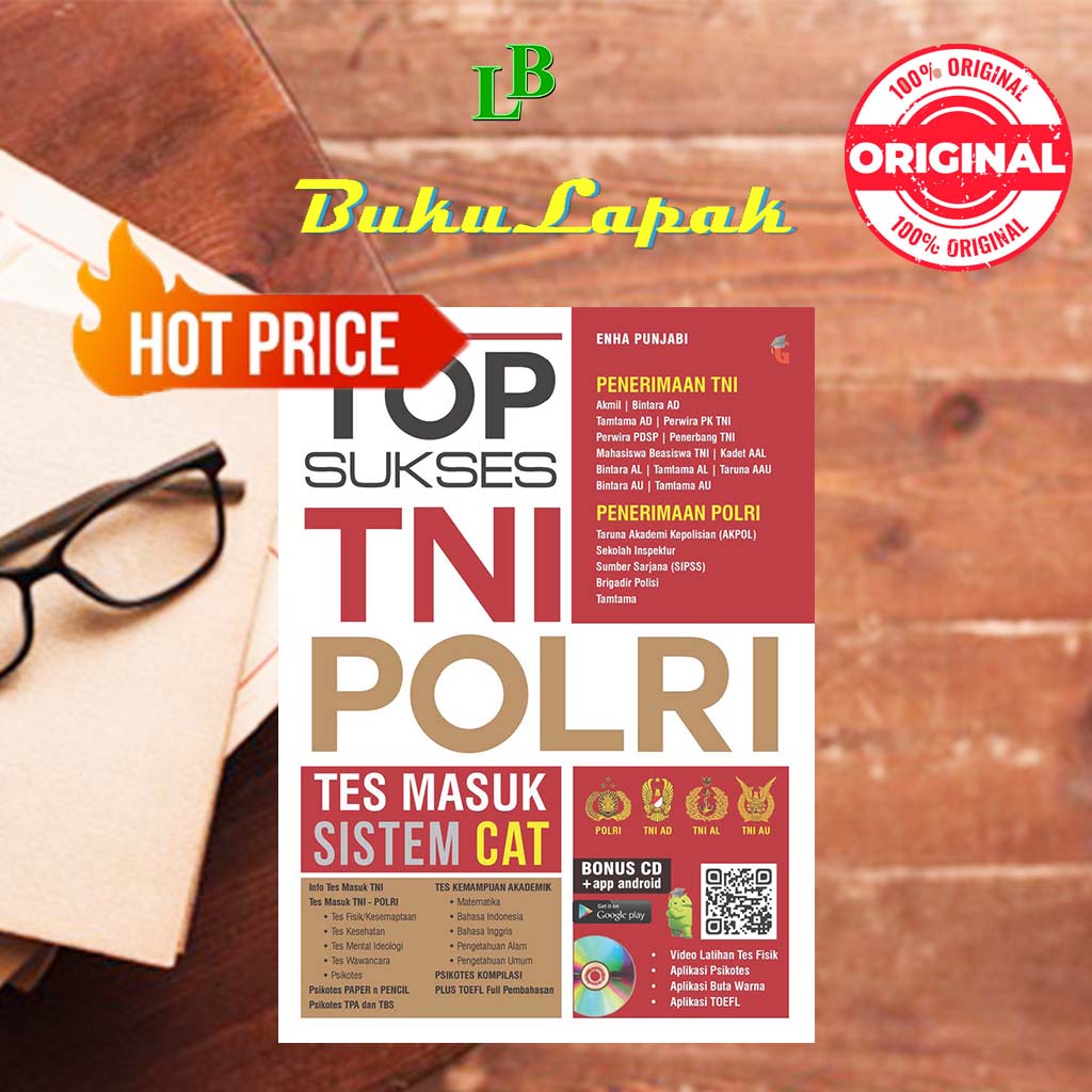 BUKU TNI POLRI - TOP SUKSES TES MASUK TNI-POLRI - BUKU TNI - BUKU POLRI