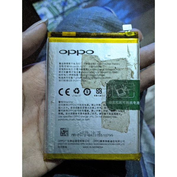 baterai Oppo a3s copotan