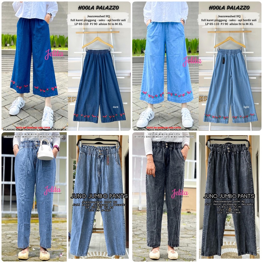 CELANA JEANS / 19.7 / LUXE JIONA ZOLA RIPPED JISOO JULIAN TRIKITA JUNO CLARISS AMORICA HOOLA / BAGGY / KULOT / WANITA / ALLSIZE / JUMBO /  JELITA