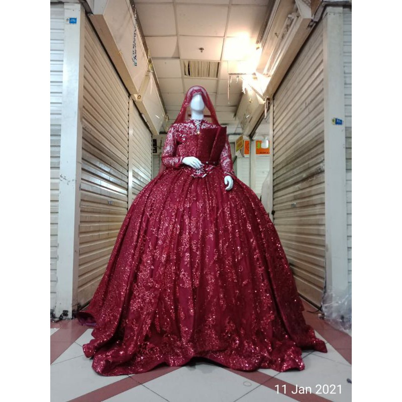 TERLARIS..GAUN PENGANTIN BARBIE //GAUN WEDDING MEWAH MURAH//GAUN TERTER 2021