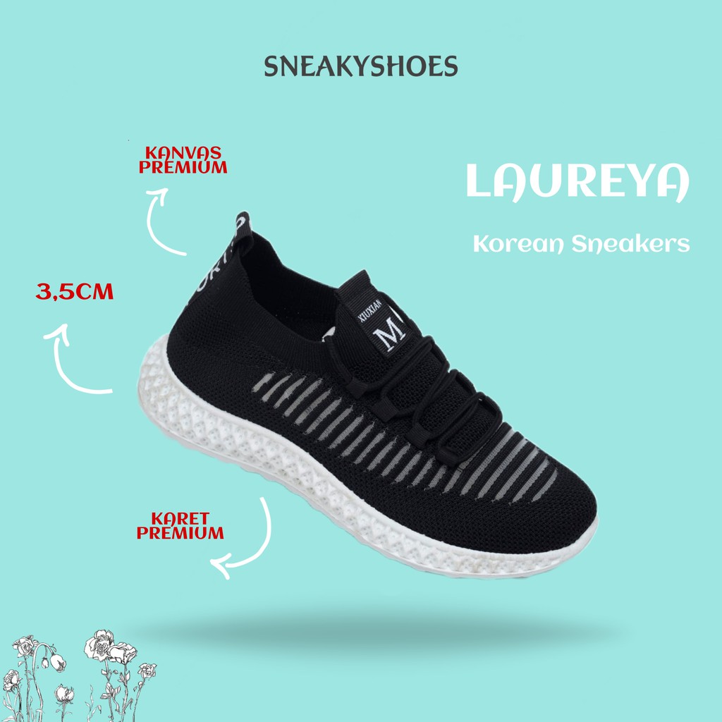 [Original Ber-Hologram] SNEAKYSHOES Laureya Sepatu Wanita Sneakers Shoes Q02