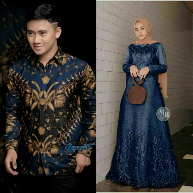 Harga Sepasang Baju Gamis Brokat Couple Sarimbit Batik Gamis Kondangan