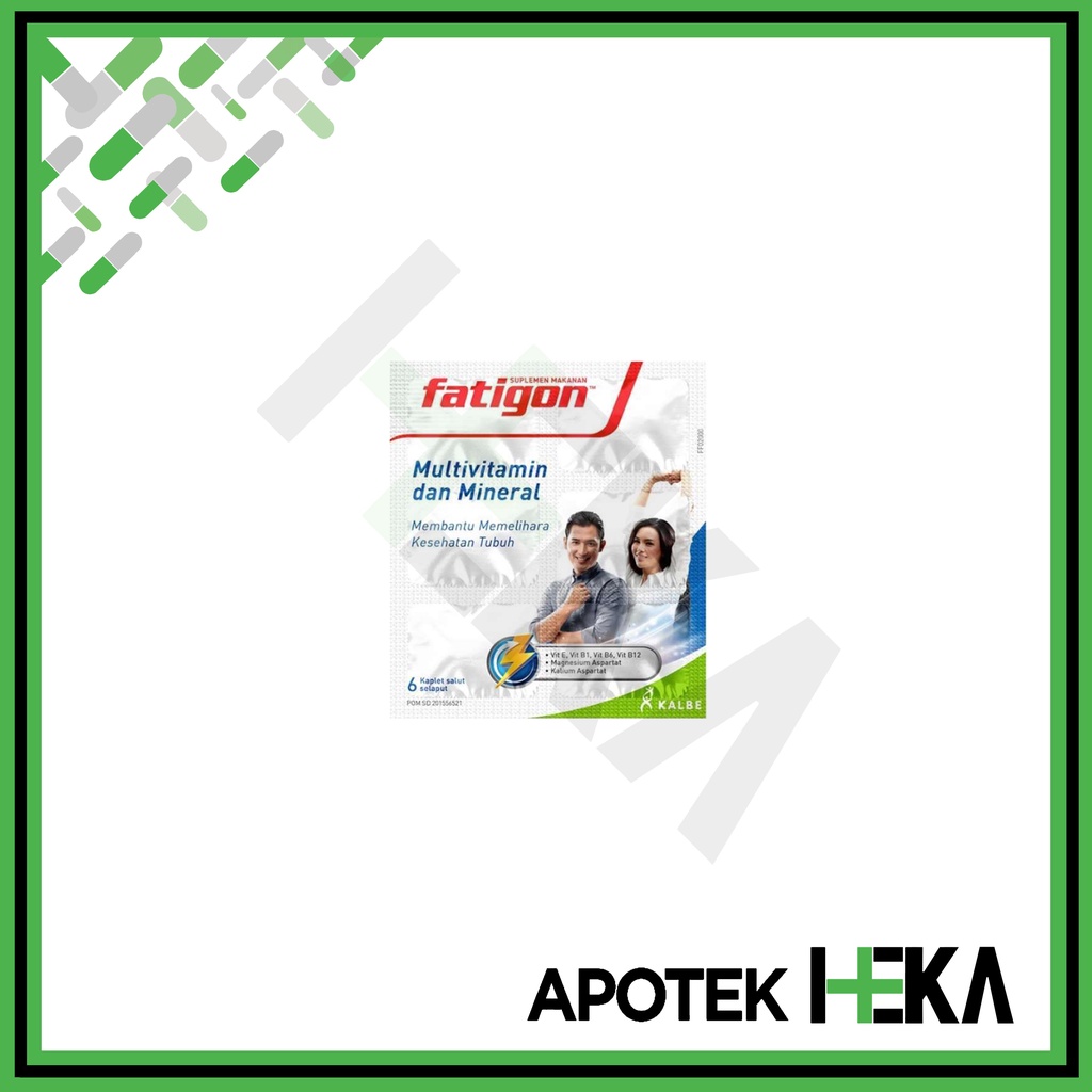 Fatigon Multivitamin dan Mineral Strip isi 6 Kaplet (SEMARANG)