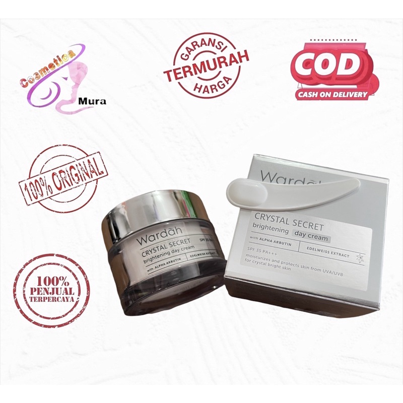 [ 30 gr ] wardah white secret day cream 30 gr || wardah crystal secret brightening day cream 30 gr