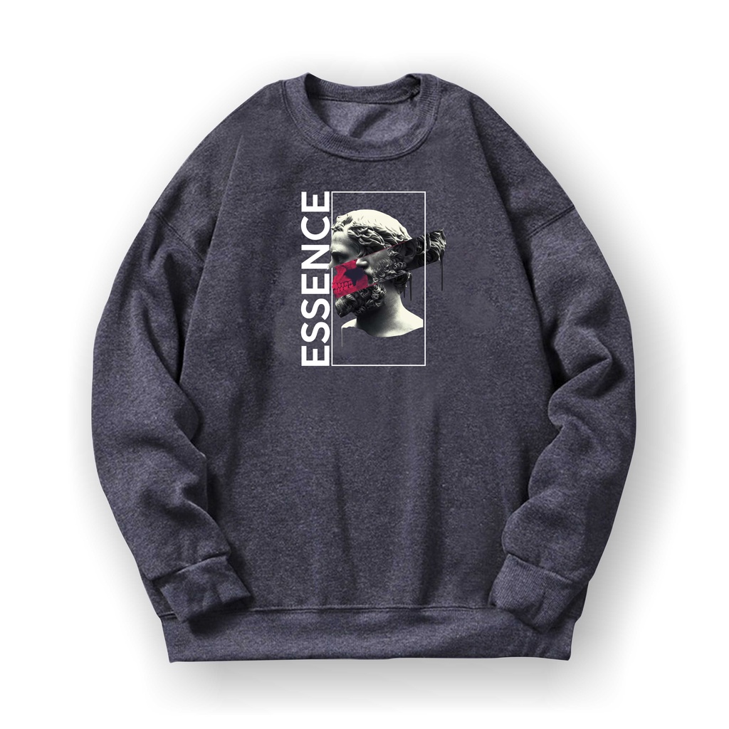 ESSENCE Sweater Crewneck || ESSENCE Basic Sweater  Sz M - XL ( Pria &amp; Wanita )