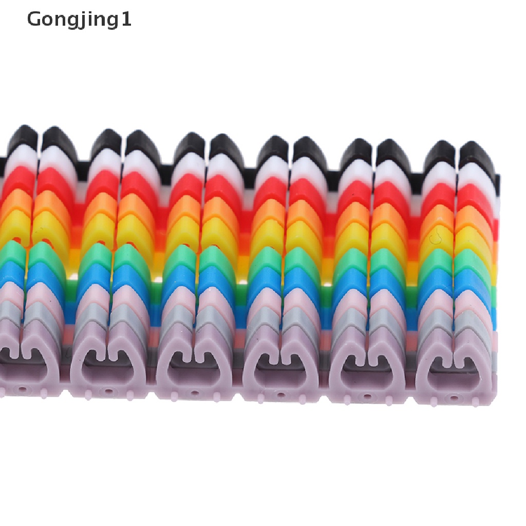 Gongjing1 100Pcs / lot Stiker Label Penanda Kabel RJ45 CAT5 / CAT6 Anti Air