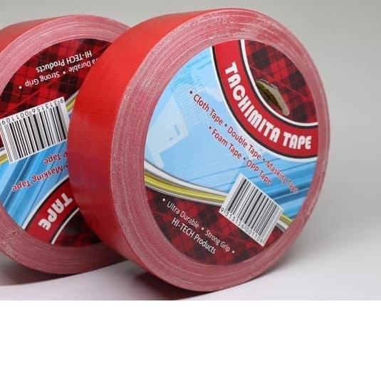 

♚ CLOTH TAPE/LAKBAN KAIN WARNA MERAH TACHIMITA BERKUALITAS 2 INCH 40 M - 207a ➢