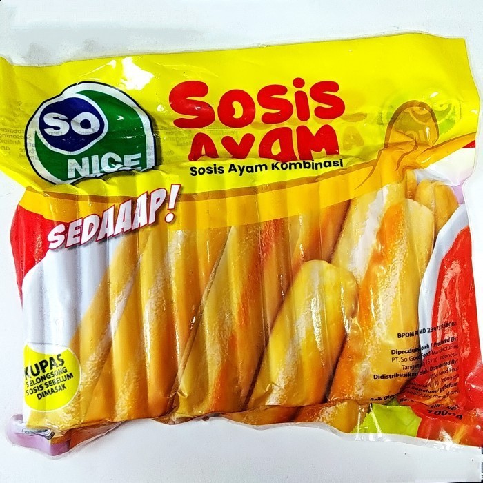 

SO NICE SOSIS AYAM KOMBINASI 1KG Sonice Chicken Sausage 1kg AEESHASTORE