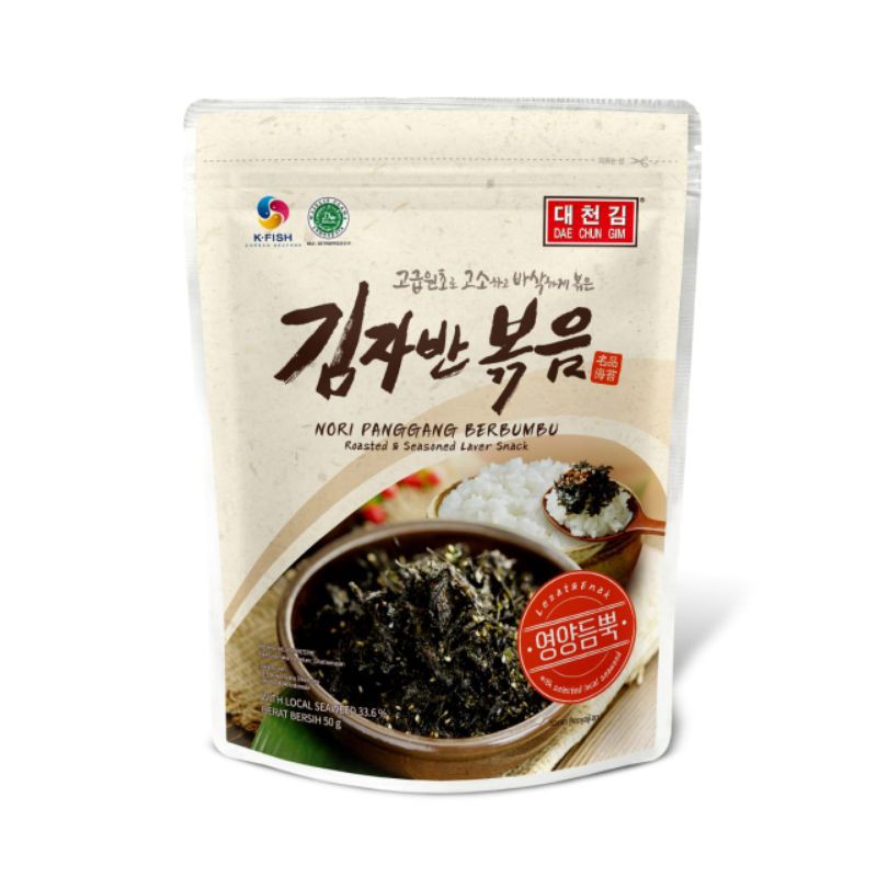 

Dae Chun Nori / Rumput Laut Panggang Berbumbu Taburan Nasi / Snack