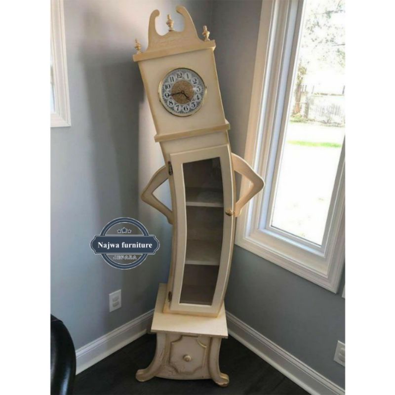 LEMARI JAM CLASIC LEMARI JAM UNIK MODERN FURNITURE JEPARA