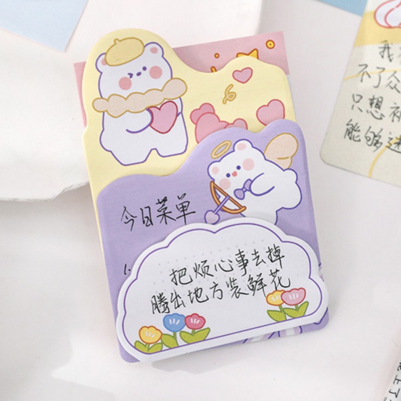 80 Sheets INS Creative Cartoon Story Series Sticky Notes Set Student Handbook Deco Tearable Note Paper Set