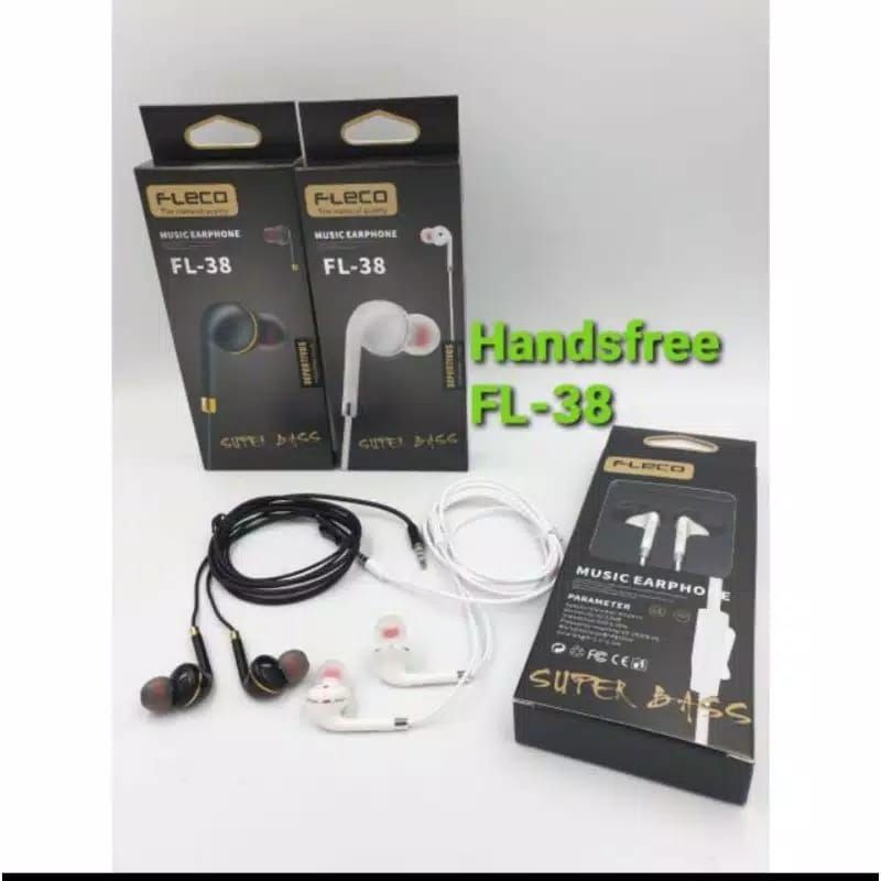 HEADSET FLECO FL-38 SUPER BASS HANDSFREE EARPHONE FLECO FL38 SUPERBASS