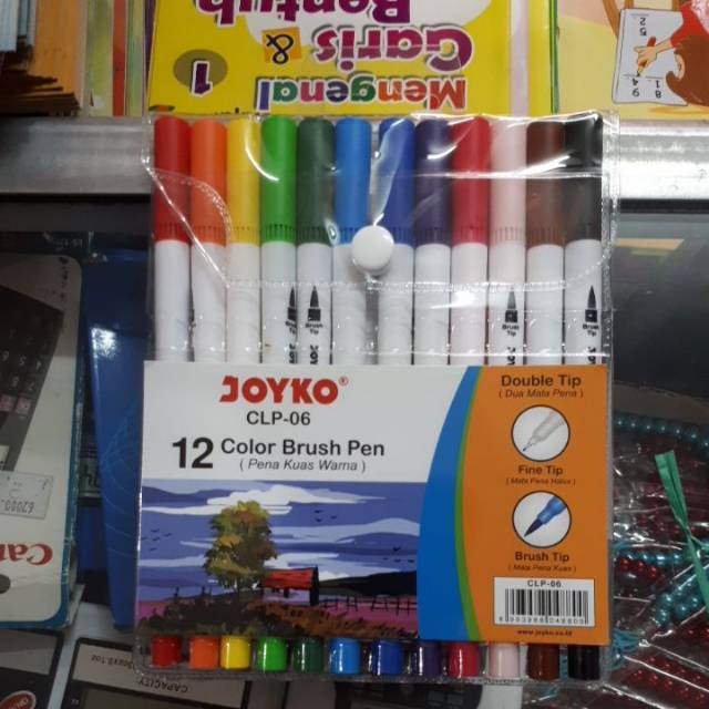 

Colour brush pen 12 warna joyko dan v -tec