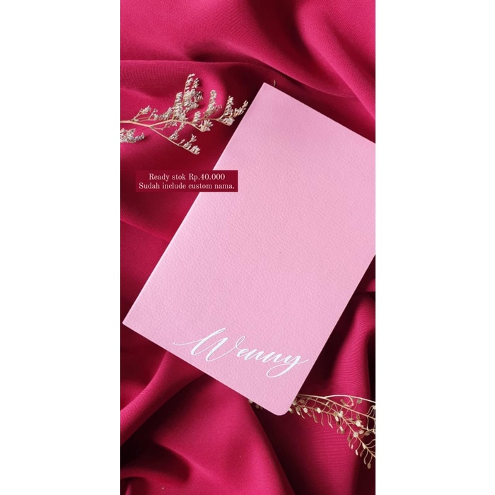 

[RESTOCK] AGENDA NOTEBOOK CUSTOM NAMA 11x17CM - Rose, polos
