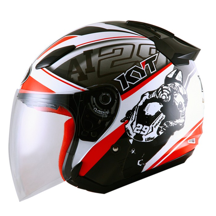 QC79 Helm KYT DJ Maru Motif motor gp  Shopee Indonesia