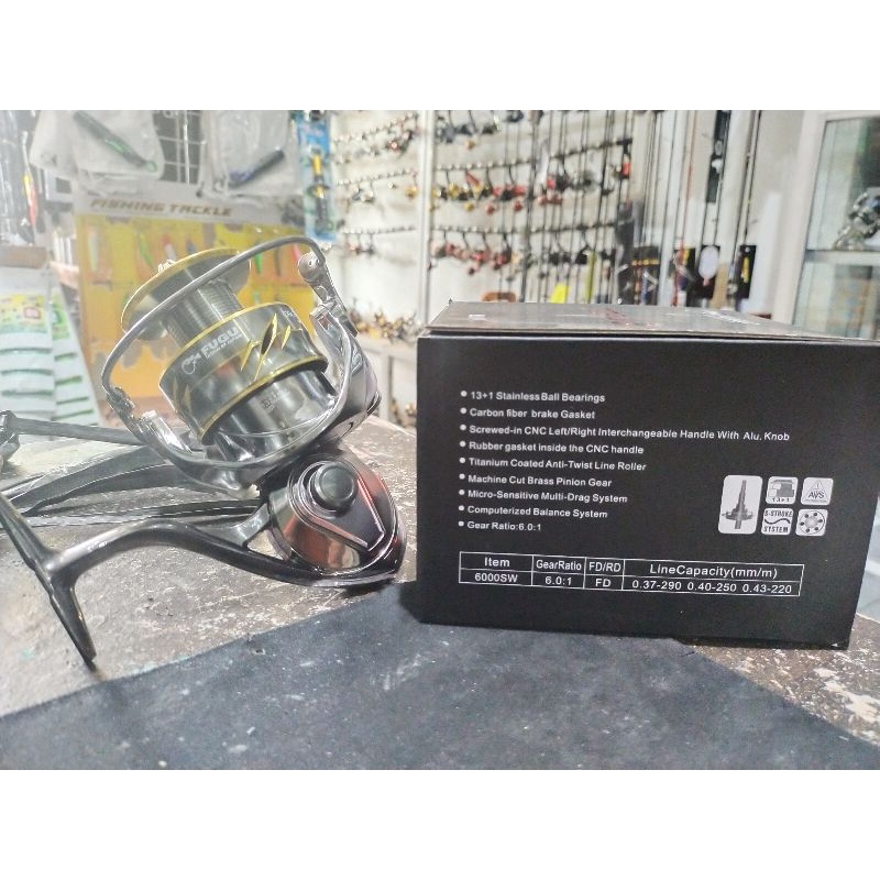 reel spining fugu tora 3 sw power handle size 6000