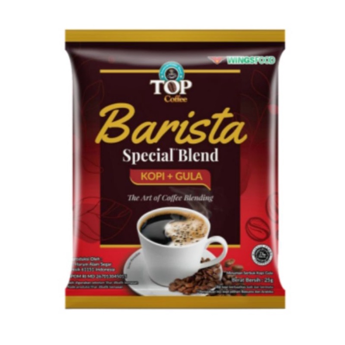 

Kopi + gula Barista Spesial Blend 25g Renceng 15 Sachet