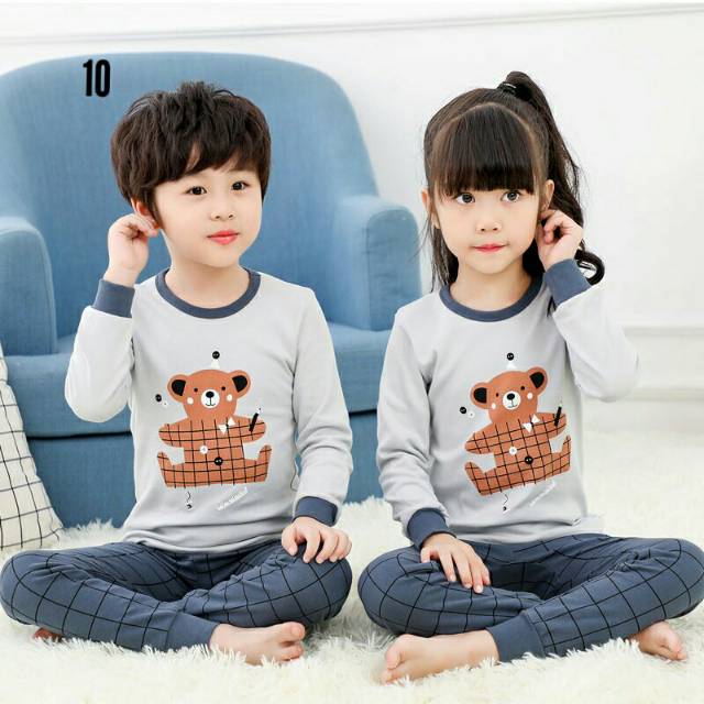 Piyama anak toddler/ piyama anak couple/ piyama anak import