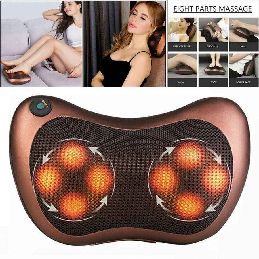 Bantal Pijat Massage Pillow Mobil Bantal Praktis Pijat Leher Punggung Portable 202 1