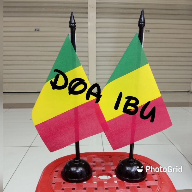

best seller tiang kayu meja+bendera MALI ready stock