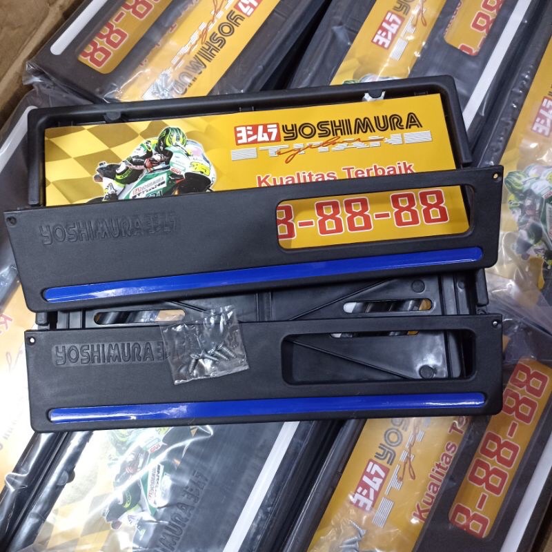 Tempat dudukan plat nomor semua motor TEMPAT PLAT NOMOR ALL MOTOR UNIVERSAL HONDA YAMAHA SUZUKI KAWASAKI SET DEPAN BELAKANG