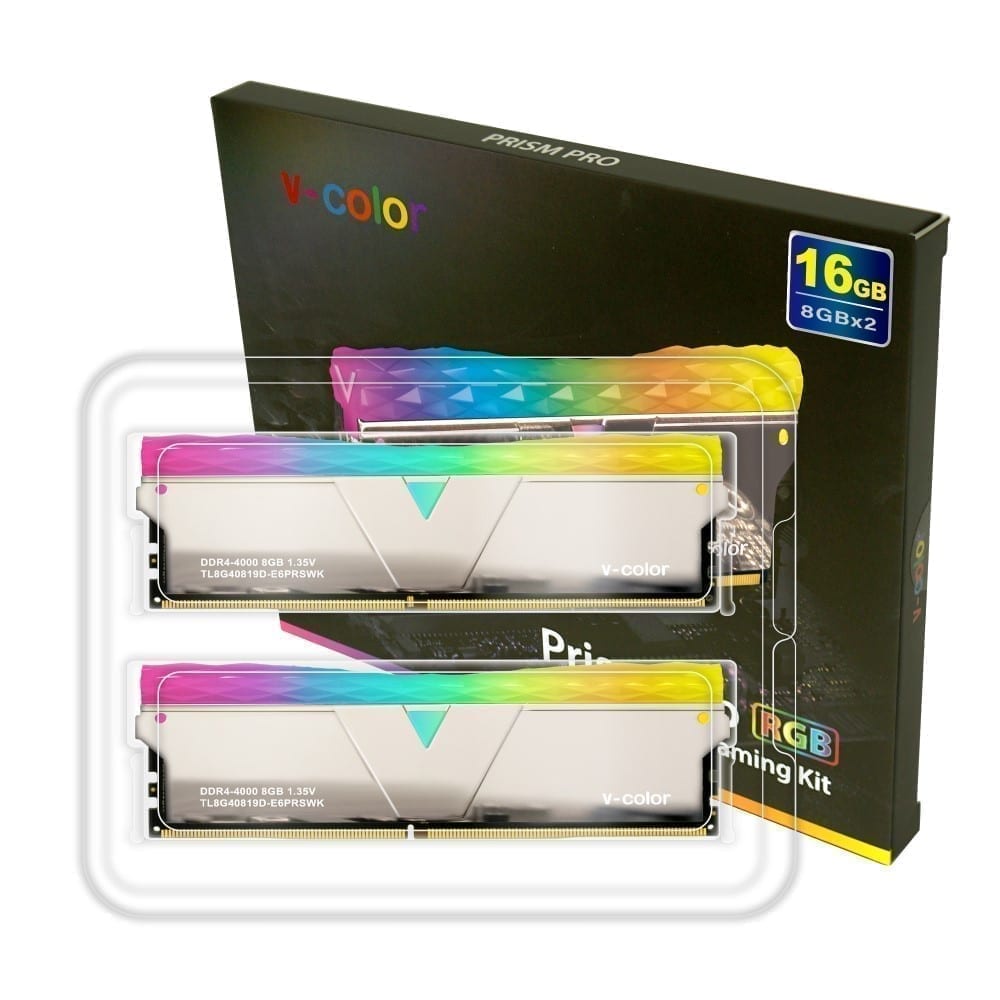 V-COLOR PRISM PRO RGB SILVER DDR4 16GB (2x8GB) 4133 TL8G41819D-E6PRSWK