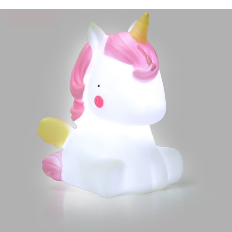 lampu tidur /unicorn unik dan lucu dengan bentuk yang unik dan lampu tidur menemani tidur anda