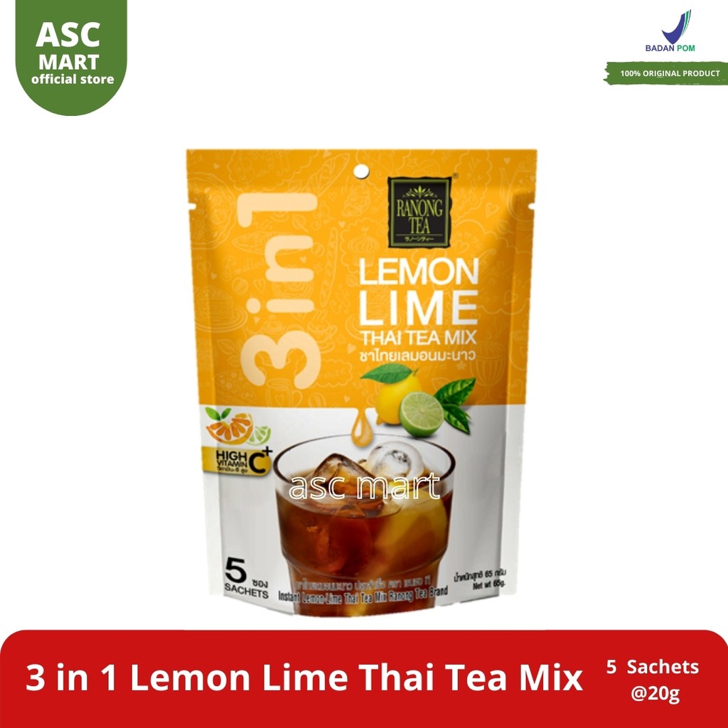 

Ranong Tea 3 In 1 Lemon Lime Thai Tea Mix - 5 Sachets