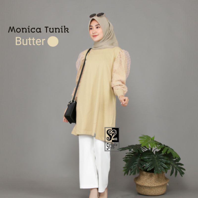 monica tunik balon ruffle outfit Korea kekinian original by simple_style jumbo super jumbo big size 