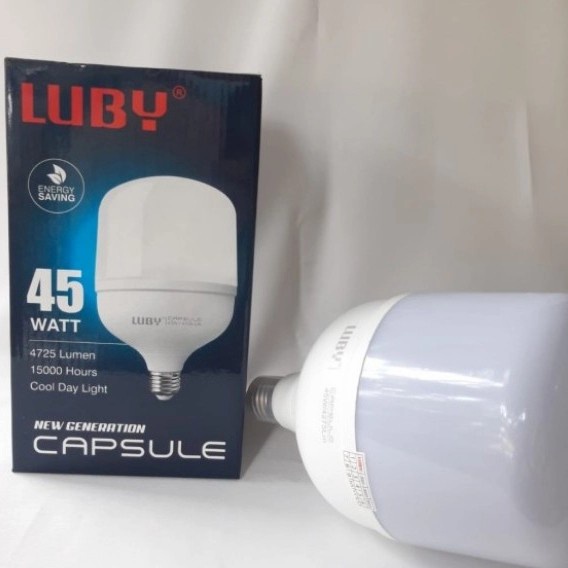 COD Lampu Led Kapsul Luby 45 Watt Cahaya Putih//Lampu Led Luby 45 Watt