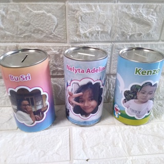 Jual celengan foto celengan target bebas reques ukuran sedang | Shopee