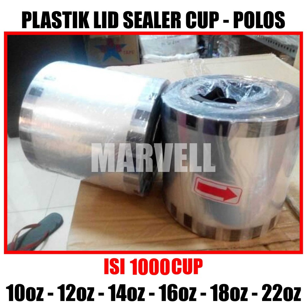 Plastik Lid Sealer Cup Polos 1000cup tutup gelas plastik Plastik Lid Sealer Cup Polos 1000cup tutup gelas plastik